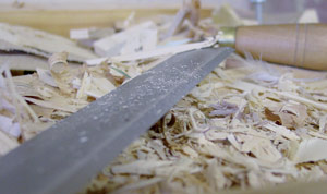 draw knife close-up