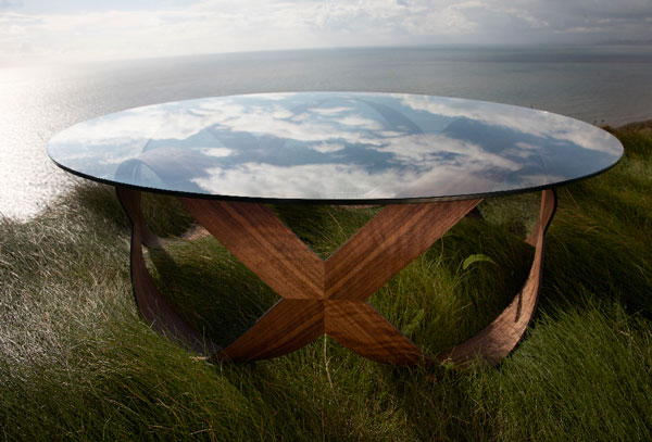Jason Heap's shortlisted glass top table