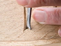 cutting with a v-tool