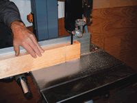 cutting tennons with a bandsaw