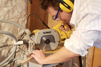using a mitre saw