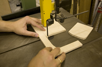 using a bandsaw
