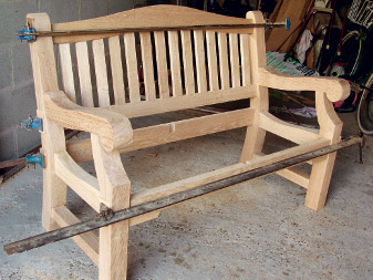 bench in clamps
