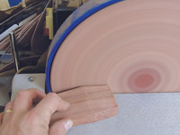 Sanding the wedge