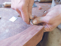 Chamfering the top edges
