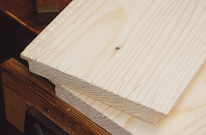 marked out dovetails