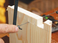 trimming with a coping saw