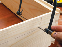making a curved cut