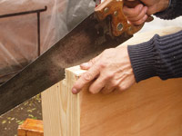 cutting with a panel saw