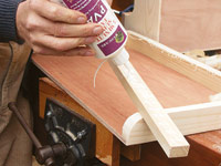 applying glue