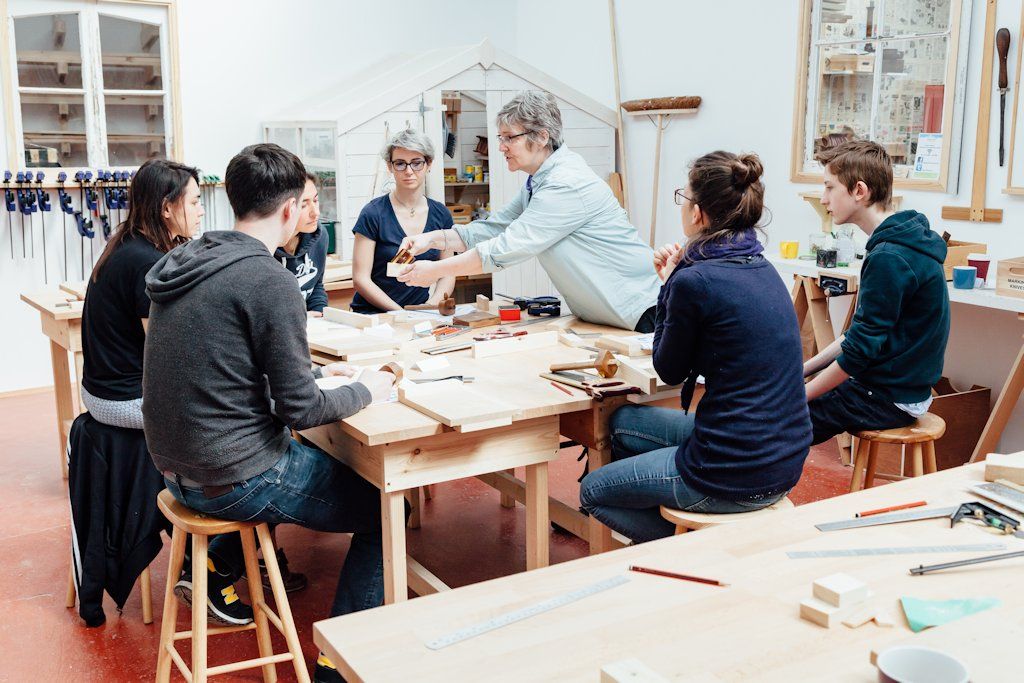 Students learning on the Carpentry for Beginners course at The Goodlife Centre