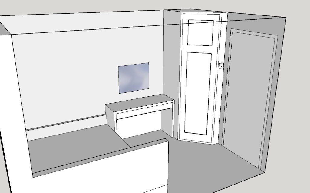 The Editor's wardrobe build, drawn out using SketchUp