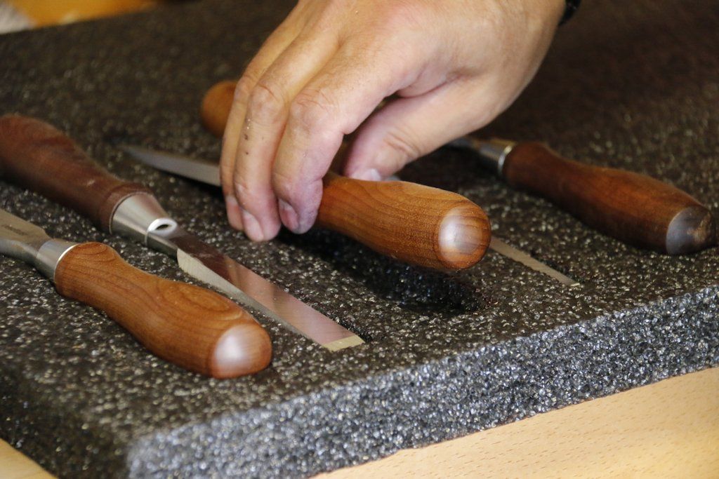 Toolovation’s Cut & Peel tool foam allows you to make custom storage for your hand tools