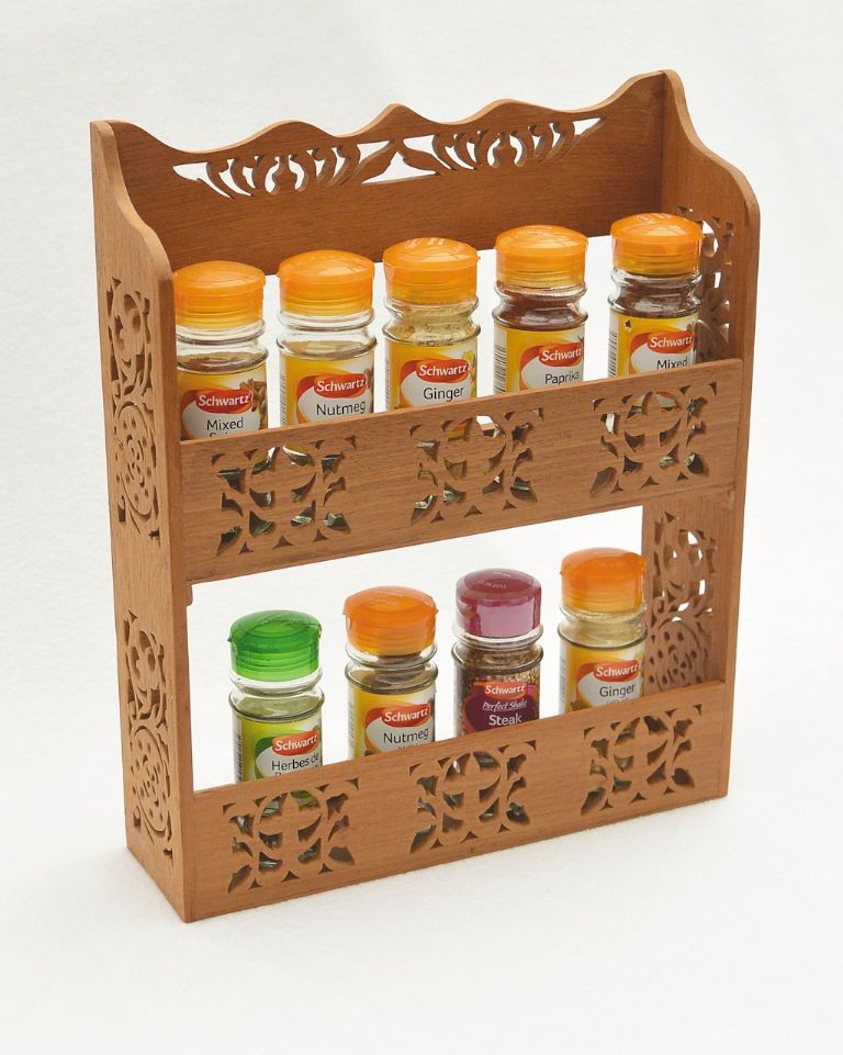 Ian Wilkie’s fretted spice rack would look lovely in any kitchen