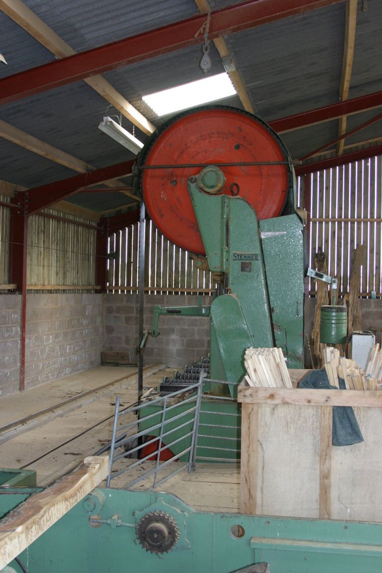 G&S Specialist Timber’s Stenner 60 bandmill has a 229mm x 10m blade. When in use the blade has 10 tons of tension - an impressive machine!