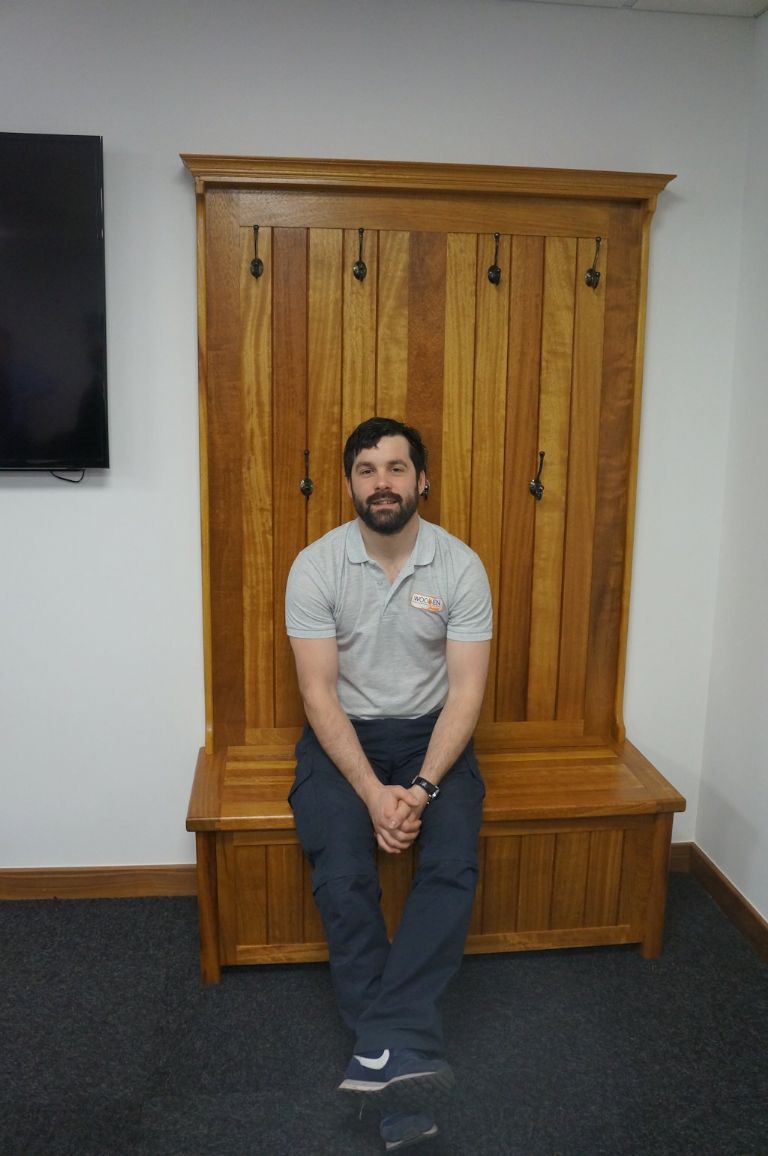 Patrick Walsh with his hall unit