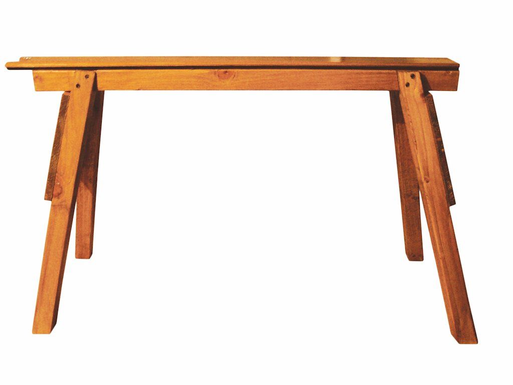 Stuart Gooda’s completed sawhorse – strong enough to work on, sit on, and even stand on!