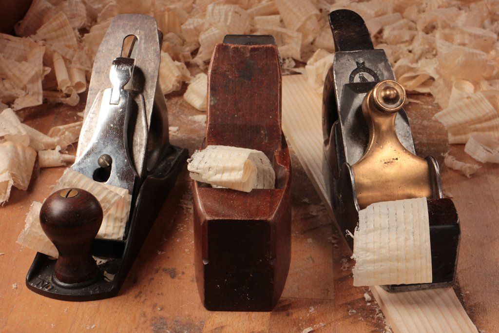 The Preston woody flanked by the Stanley No.4 and Spiers infill smoothers