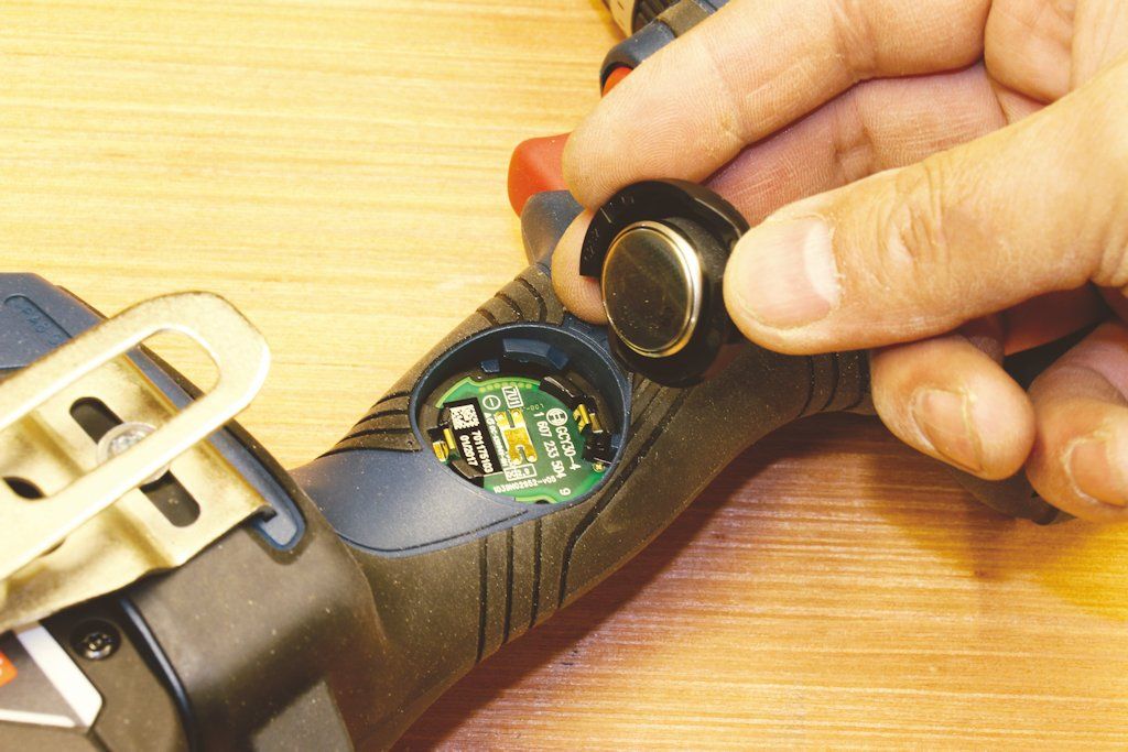 This bit of circuitry does all the magic; a coin cell battery controls everything