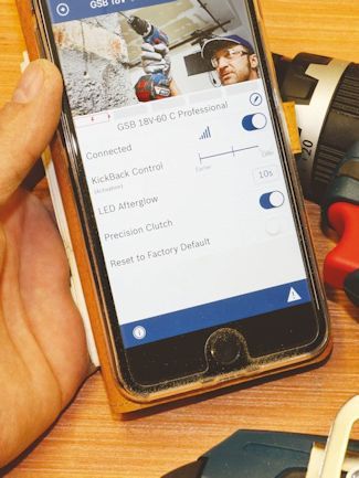 Once connected to the app there is a range of user-defined controls available
