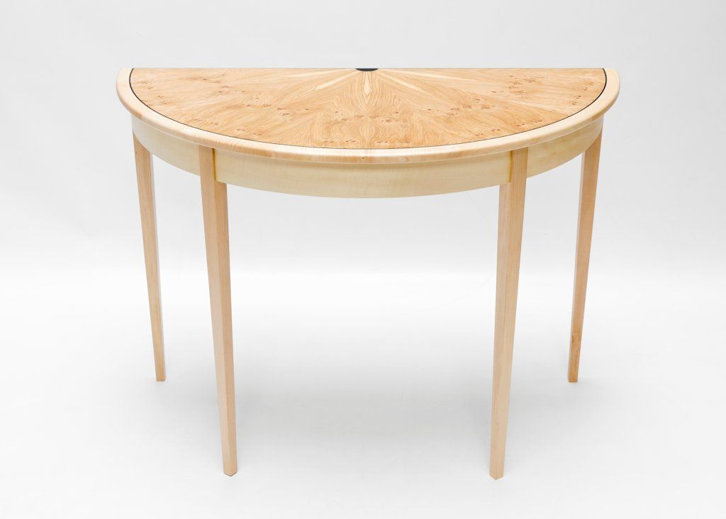 Rhys Gillard’s stunning sycamore demi lune table