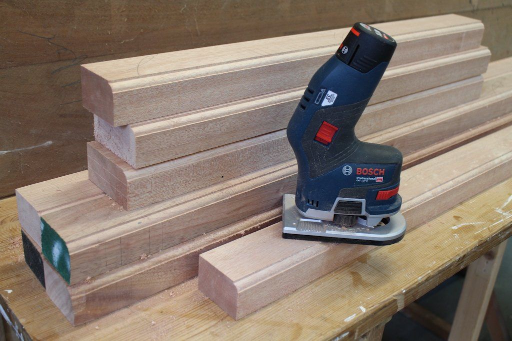 The Editor ran this ovolo moulding using the GKF 12 V-8 Professional compact router with battery to spare
