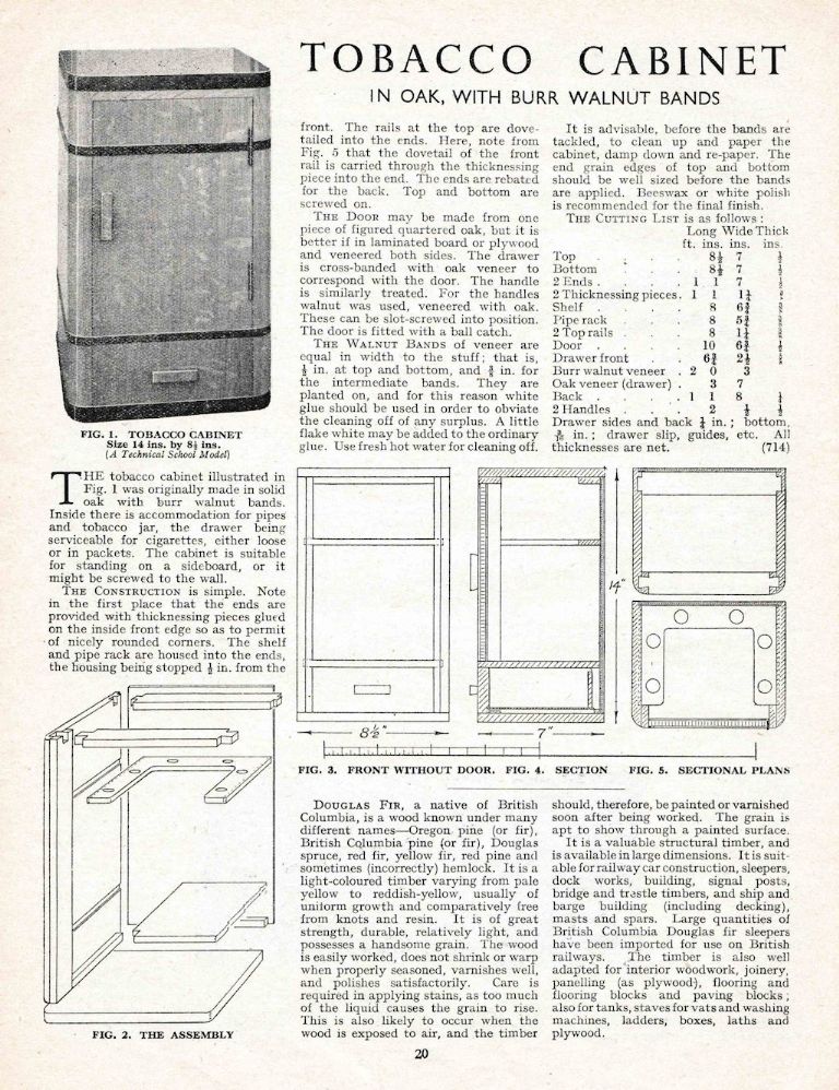 A very nice little cabinet, plus a couple of bonus columns on the Douglas fir!