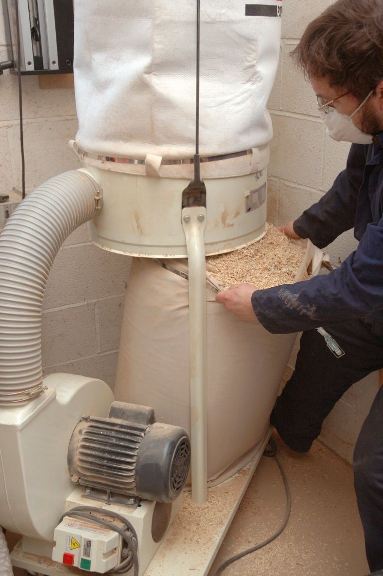 Allowing a collection bag to overfill like this makes it more difficult to change, says John Bullar