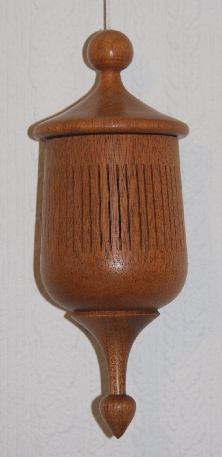 Bryn Edwards’ turned pomander in mahogany