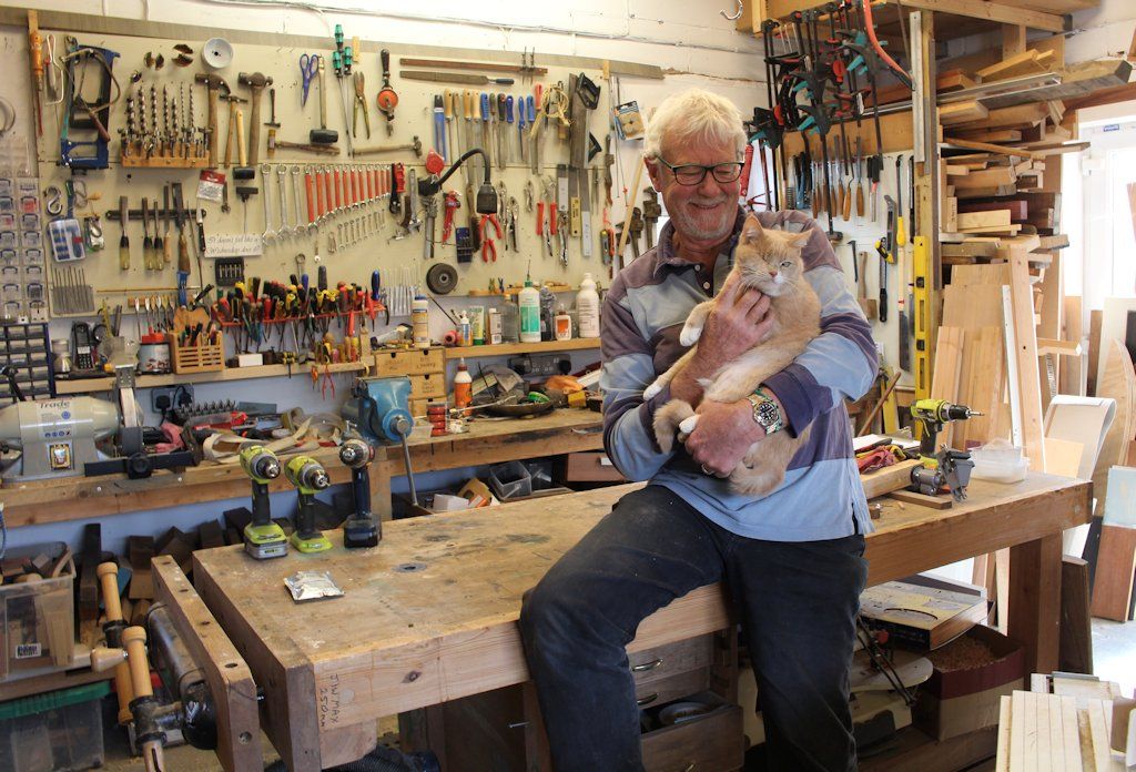 Rick Wheaton and his one-eyed workshop companion, Billy