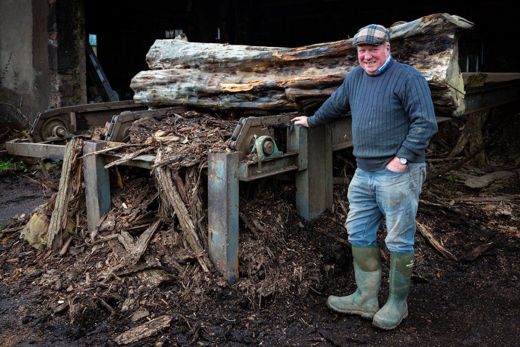 Dave Hinton of North Shropshire Timber shows Dave Roberts around his expansive premises