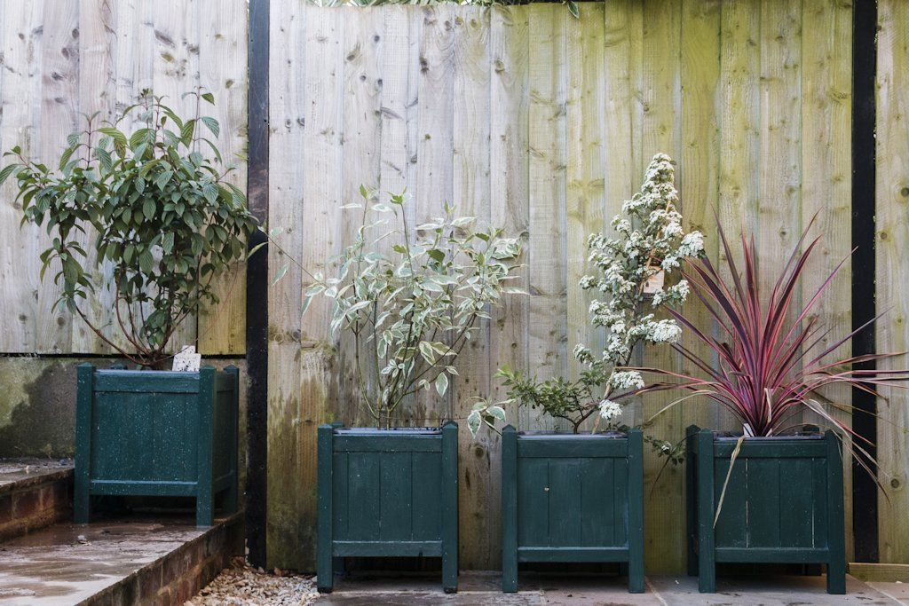Peter Benson makes four identical planters for his daughter’s new garden