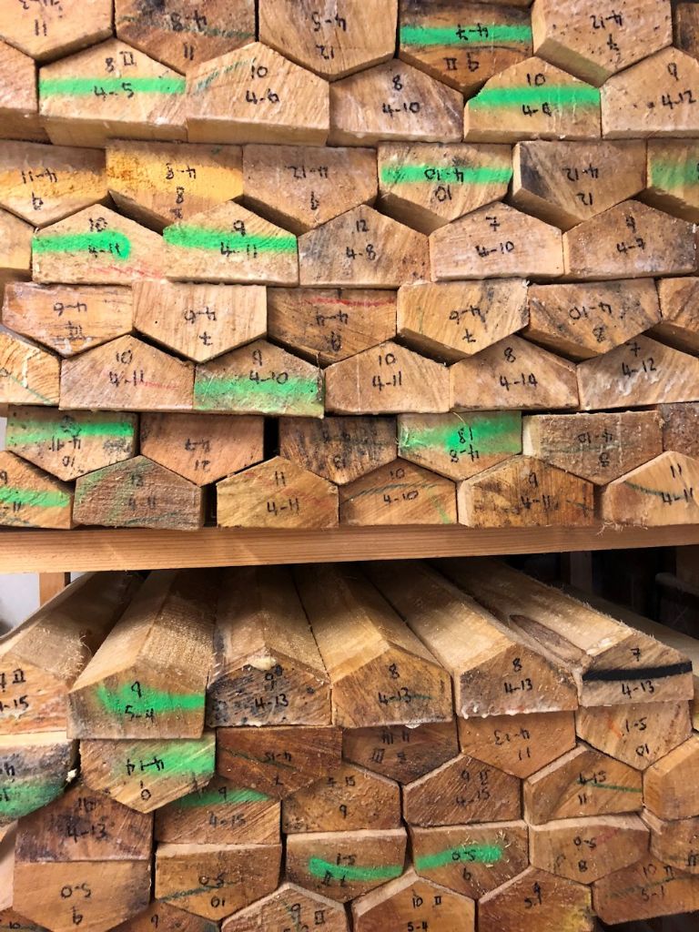 Cricket bat blades, also called clefts, ready to be processed