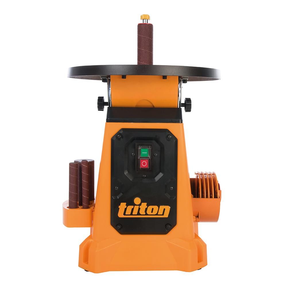 Be in with the chance of winning 1 of 2 Triton TSPS370 oscillating tilting table spindle sanders - worth £177 each