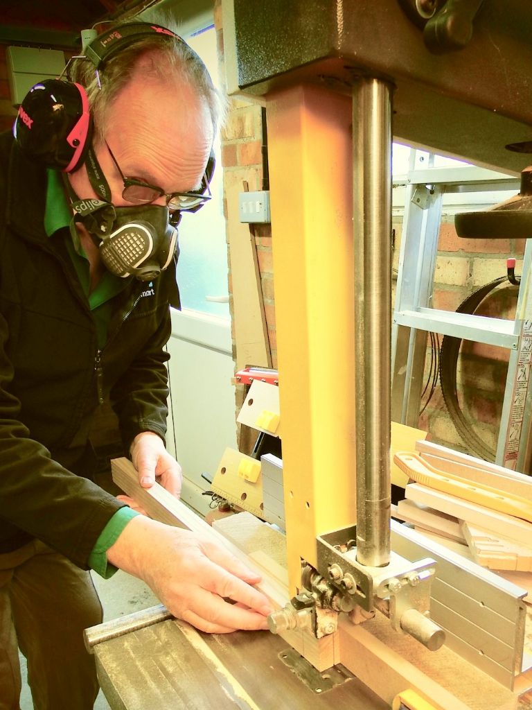 Michael Forster working on one of the mortise & tenon joints for his upcoming craft table