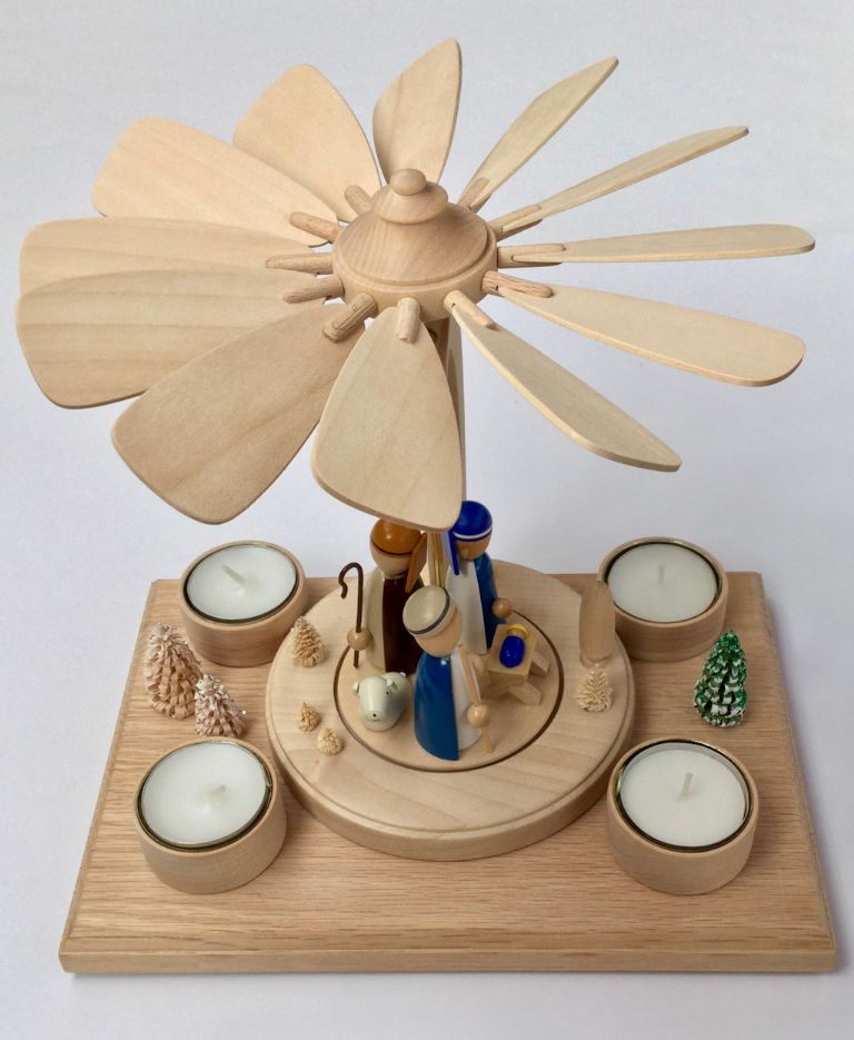 One of Denis Whittaker’s clever festive tealight windmill designs