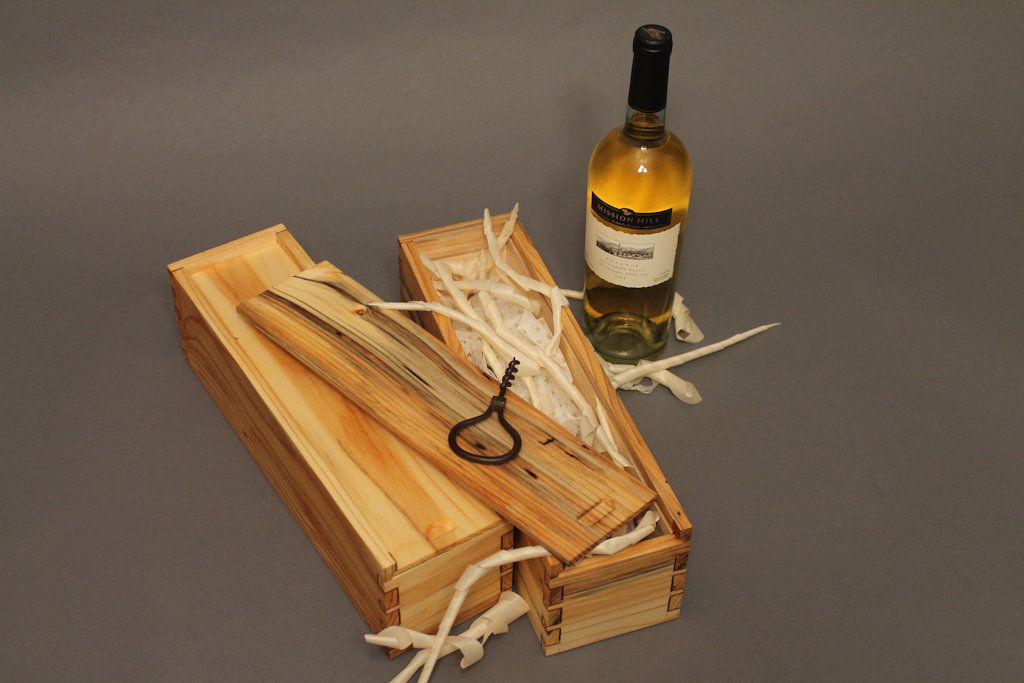 Charles Mak makes an inlaid wine bottle box by hand