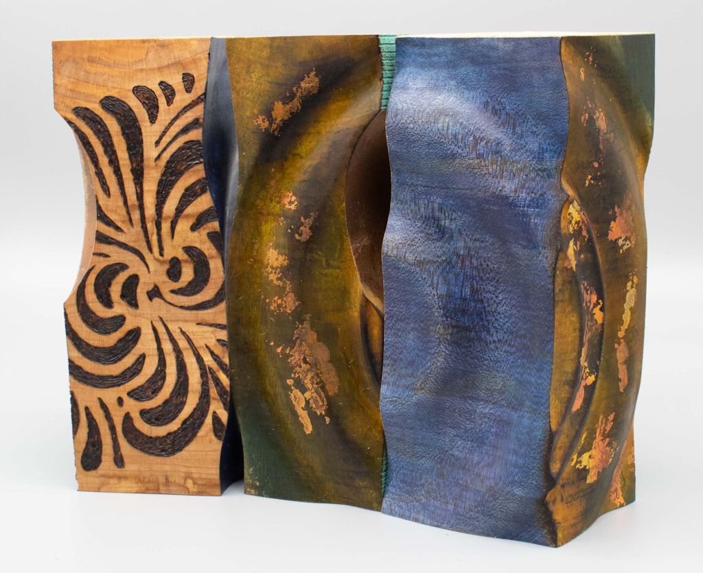 One side of Martin Saban-Smith’s troublesome triptych turning